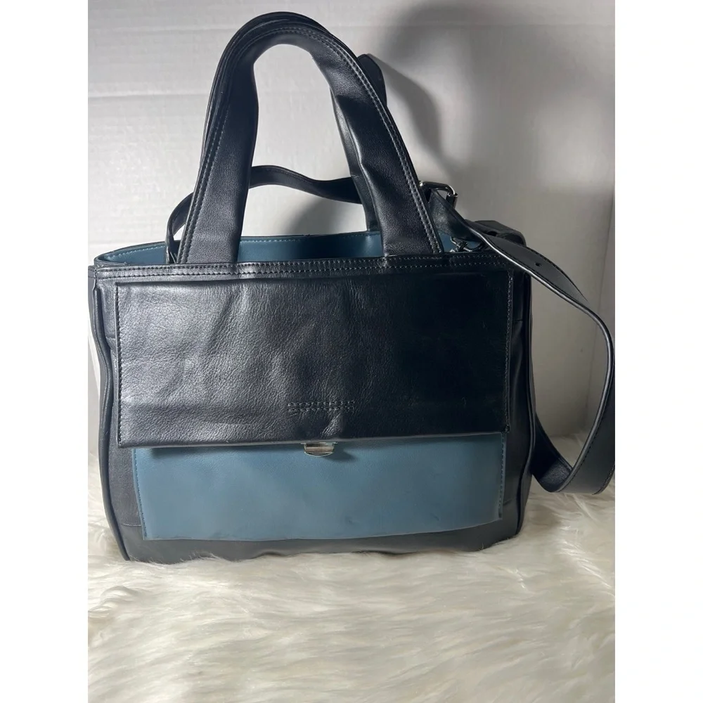 Elegant Black and Blue Women's Bag - Picture 1 of 11